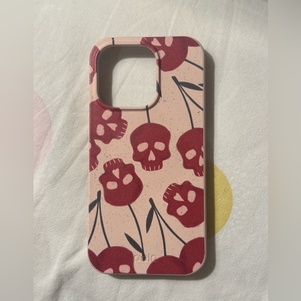 Pela iphone 16 Pro case Red Cherry Skulls Halloween